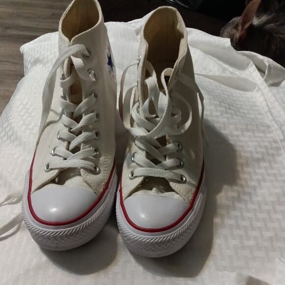 Converse Womens Chuck Taylor All Star High Top Shoes Size 8.5 Optic White - Picture 4 of 8